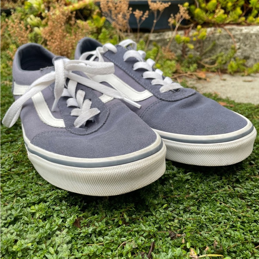 Vans old skool gray/blue - size 8